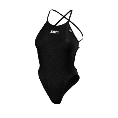 Costume Nuoto Intero da Donna Black Waves 1